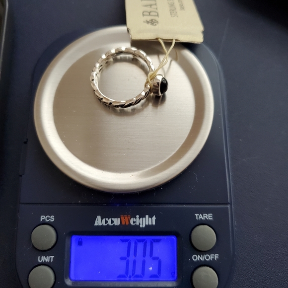 Barse Sterling Set of 3 Onyx & Lapis Stack Rings NWT - Picture 16 of 16